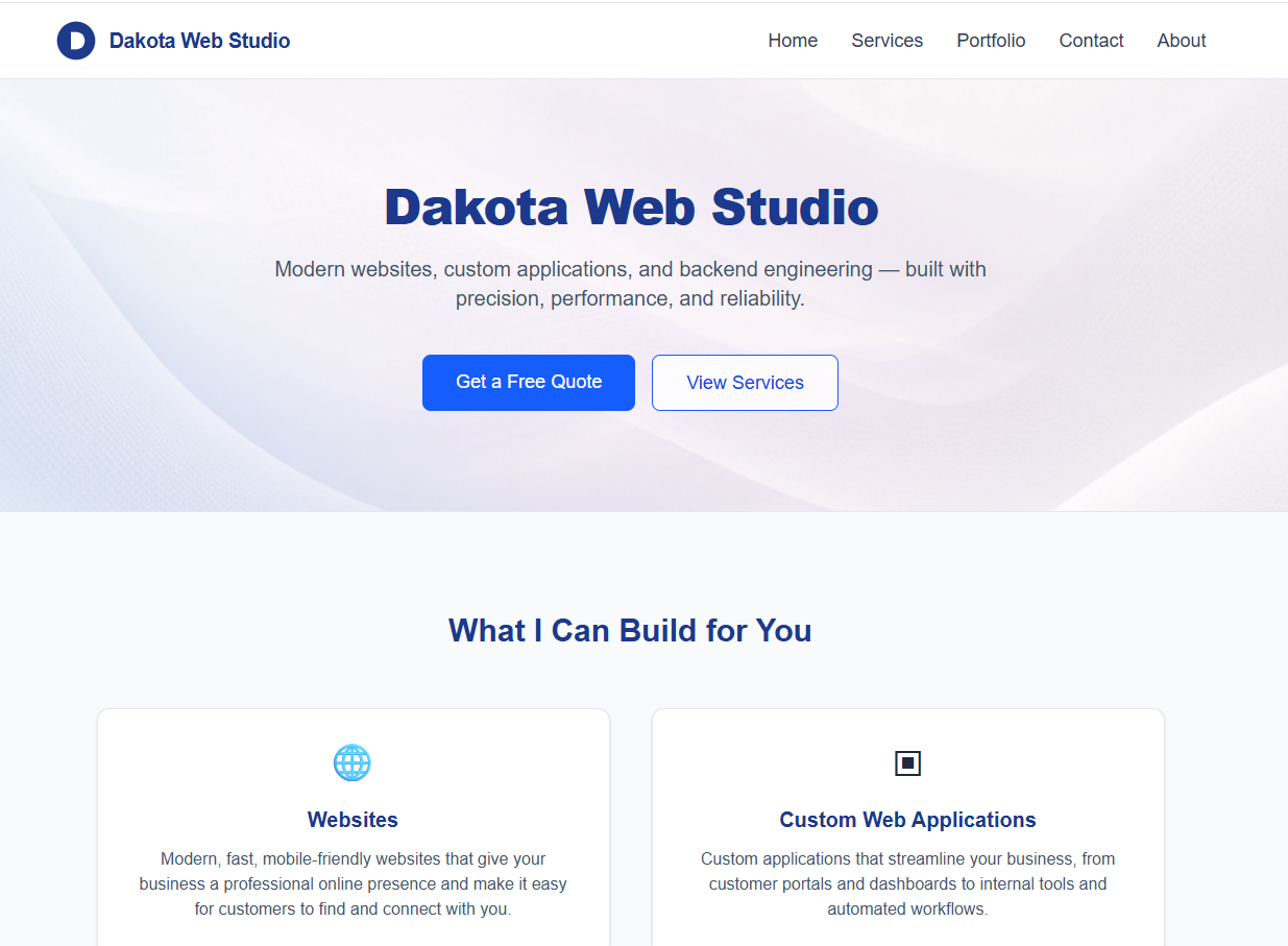 Dakota Web Studio Screenshot