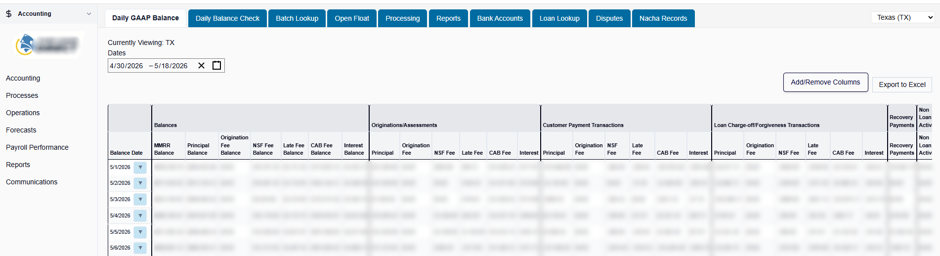 Backoffice Portal Screenshot